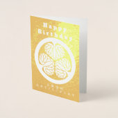 日本武士歴史　徳川　輝かしい 箔カード (正面)