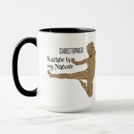 日本武術アーツパーソナライズされたー空手シルエット マグカップ