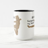 日本武術アーツパーソナライズされたー空手シルエット マグカップ (中央)