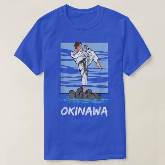 日本沖縄空手戦闘機Tシャツ Tシャツ (デザイン正面)