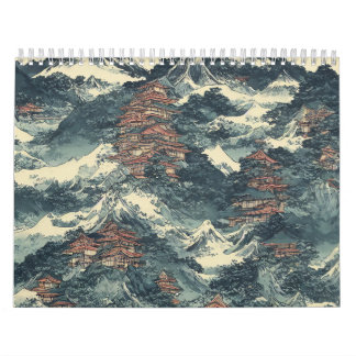 日本油彩風景 カレンダー