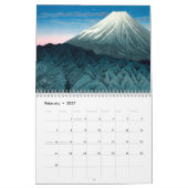 日本浮世絵に見る富士山十二景 カレンダー (2月 2027)