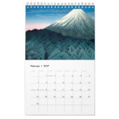日本浮世絵に見る富士山十二景 カレンダー (2月 2027)