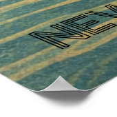 日本浮世絵スタイルのニューヨーク市スカイライン ポスター (角)