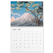 日本浮世絵芸術における富士山の十二の景色 カレンダー (3月 2027)