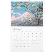 日本浮世絵芸術における富士山の十二景 カレンダー (3月 2027)