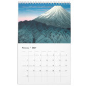 日本浮世絵芸術における富士山の十二景 カレンダー (2月 2027)