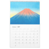 日本浮世絵芸術における富士山の十二景 カレンダー (1月 2027)