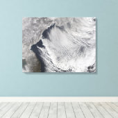 日本海に形成される雲通り キャンバスプリント (インサイチュ (ウッドフロア))