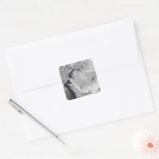 日本海に形成される雲通り スクエアシール (封筒)