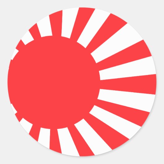 日本海軍国旗 ラウンドシール (正面)
