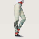 日本満月ウッドブロックプリントレギンス レギンス (右)