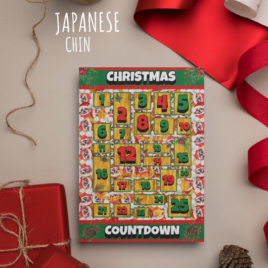 日本狆のクリスマスアドベントカレンダー シーズンカード