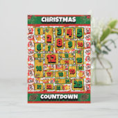 日本狆のクリスマスアドベントカレンダー シーズンカード (スタンド正面)