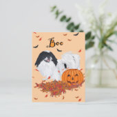 日本狆のハロウィン ポストカード (スタンド正面)