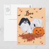 日本狆のハロウィン ポストカード (正面/裏面)