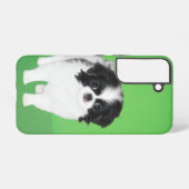 日本狆の子犬の絵 - オリジナル犬アート SAMSUNG GALAXYケース (裏面横)