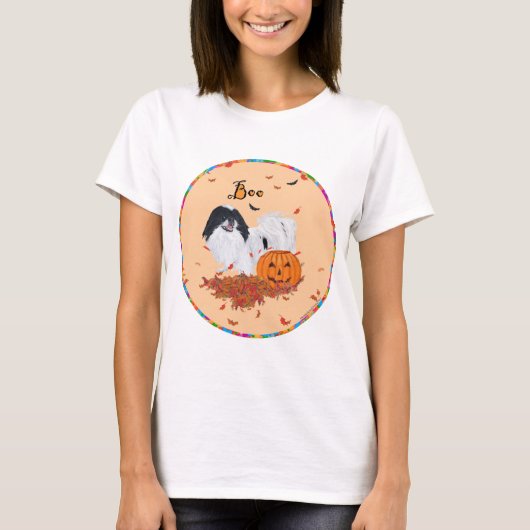 日本狆ハロウィン Tシャツ (正面)