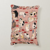 日本猫浮世絵おもしろい子猫 アクセントクッション (裏面(縦))