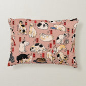日本猫浮世絵おもしろい子猫 アクセントクッション (裏面)