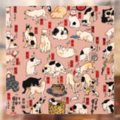 日本猫浮世絵おもしろい子猫 ウィンドウサイン (シート2)