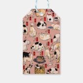 日本猫浮世絵おもしろい子猫 ギフトタグ (裏面)