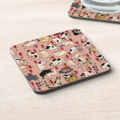 日本猫浮世絵おもしろい子猫 コースター (左側)