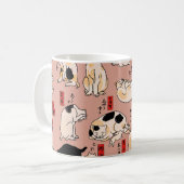 日本猫浮世絵おもしろい子猫 コーヒーマグカップ (正面左)
