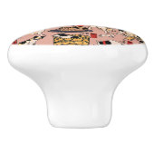 日本猫浮世絵おもしろい子猫 セラミックノブ (側面)