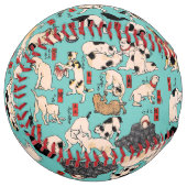 日本猫浮世絵おもしろい子猫 ソフトボール (正面左)