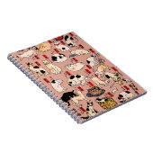 日本猫浮世絵おもしろい子猫 ノートブック (右側)