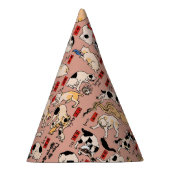 日本猫浮世絵おもしろい子猫 パーティーハット (右)