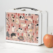 日本猫浮世絵おもしろい子猫 メタルランチボックス (インサイチュ)