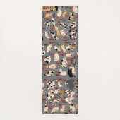 日本猫浮世絵おもしろい子猫 ヨガマット (裏面)