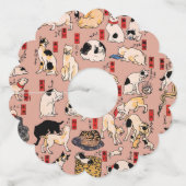 日本猫浮世絵おもしろい子猫 ワイングラスタグ (裏面)