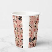 日本猫浮世絵おもしろい子猫 紙コップ (左)