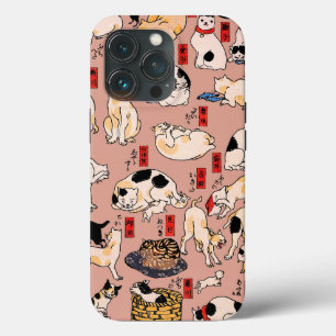 日本猫浮世絵おもしろい子猫 iPhone 13 PROケース