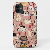 日本猫浮世絵おもしろい子猫 Case-Mate iPhoneケース (裏面)