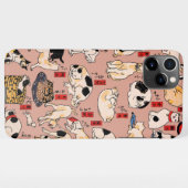 日本猫浮世絵おもしろい子猫 iPhoneケース (裏面横)