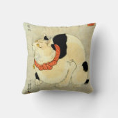 日本猫、国芳の日本のな猫、Kuniyoshi、Ukiyo-e クッション (裏面)