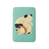 日本猫、国芳の日本のな猫、Kuniyoshi、Ukiyo-e バスマット (正面縦)