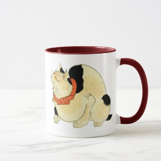 日本猫、国芳の日本のな猫、Kuniyoshi、Ukiyo-e マグカップ (右)