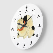 日本猫、国芳の日本のな猫、Kuniyoshi、Ukiyo-e ラージ壁時計 (傾斜)