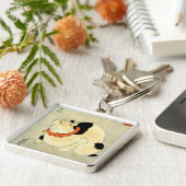 日本猫、国芳日本の猫、国芳、浮世絵 キーホルダー (側面)