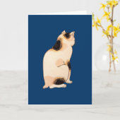 日本猫, 国芳 Japanese Cat, Kuniyoshi, Ukiyo-e カード (黄色い花)