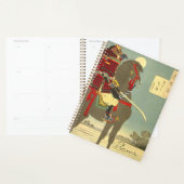 日本画、美しい月と侍 プランナー手帳 (ディスプレー)