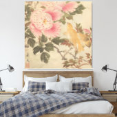 日本画、美しい花鳥画 キャンバスプリント (インサイチュ (寝室))