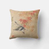 日本画、美しい花鳥画 クッション (裏面)
