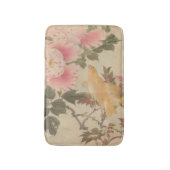 日本画、美しい花鳥画 バスマット (正面縦)