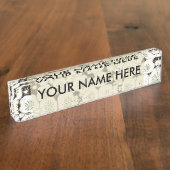 日本白花フローラ園 デスクネームプレート (側面)